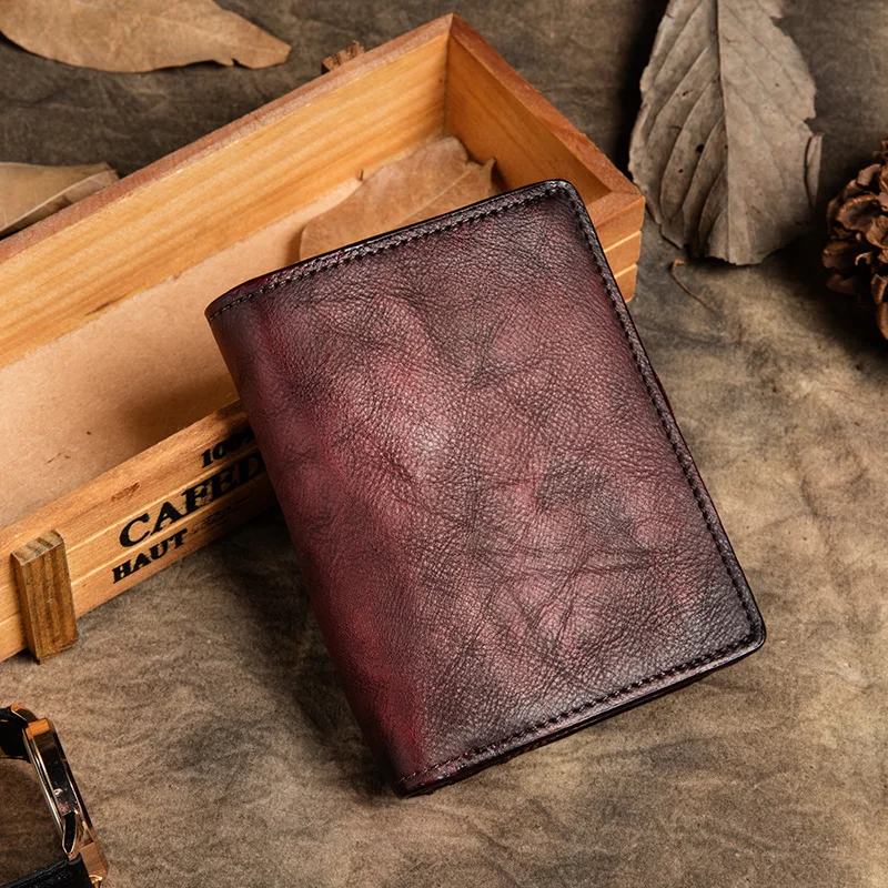 

2018 Women Wallets Handmade Genuine Leather Clutch Card Holder Coin Pocket with ID Window Ladies Small Wallet