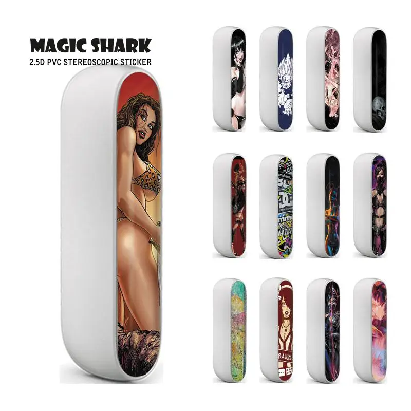 

Magic Shark Sexy Woman Girl Ninja Skull Dragon Ball PVC Fashion No Fade Sticker E Cigar Film Wrap Skin for IQOS 3 3.0