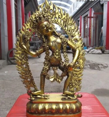 

Tibet Fane A Gilt Bronze Statue Vasya-Vajravarahi Feminine Divinities Buddha