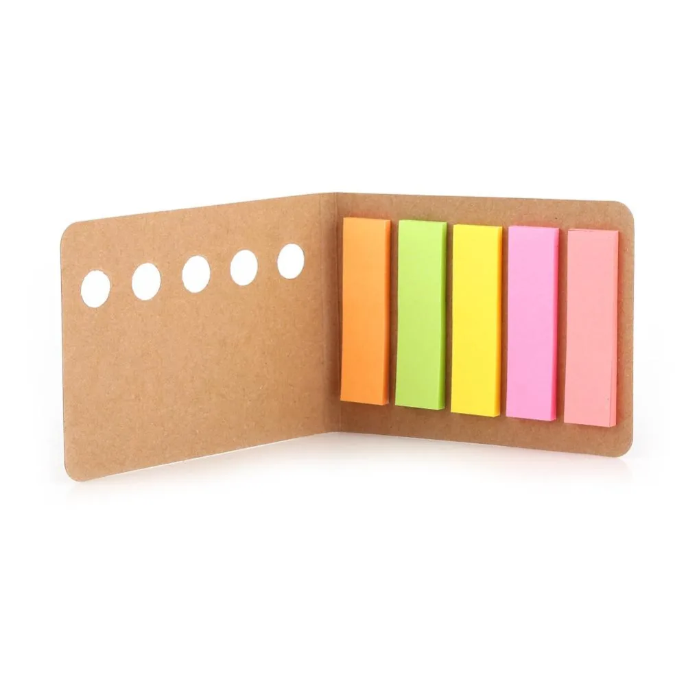 5 Colors 24 Pages Sticker Sticky Notes Memo Note Desk Organizing Gadget
