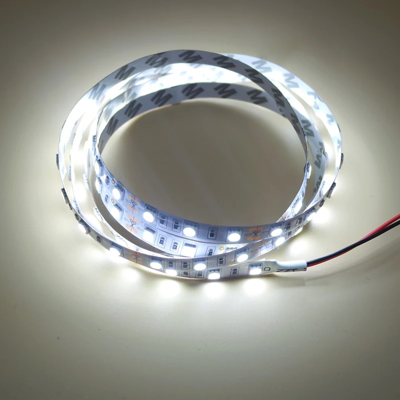 1/2/3/4/5 м Светодиодная лента RGB 5050 SMD не водонепроницаемая черная печатная плата