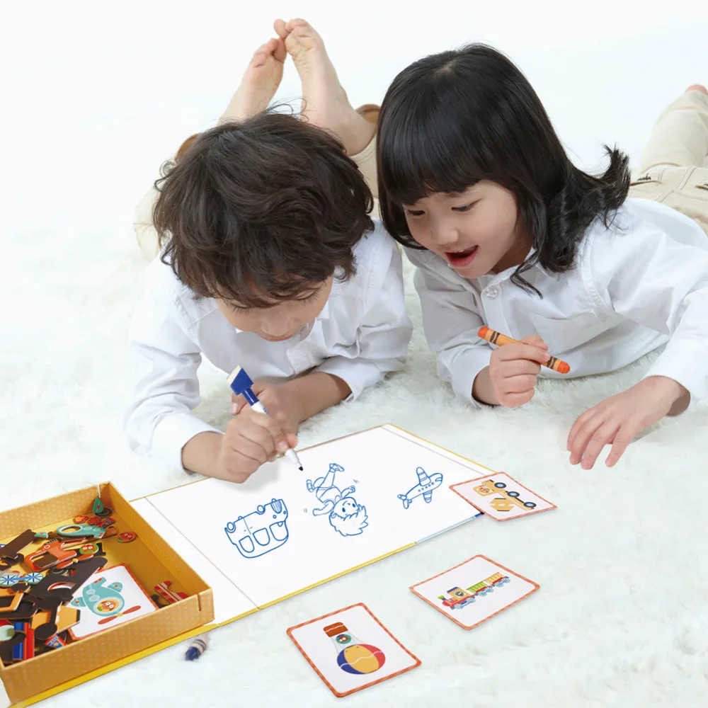 Child Drawing Writing Board Magnetic Puzzle Kids Traffic Vehicle Car Jigsaw Puzzles Sketchpad Toddler Education Development Toy Child Drawing Writing Board Magnetic Puzzle Kids Traffic Vehicle Car Jigsaw Puzzles Sketchpad Toddler Education Development Toy