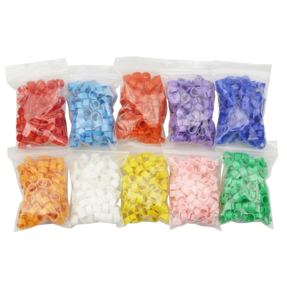 100 Pcs Inner Diameter 8mm Bird Pigeon Foot Ring Ten Colors Without Text Light weight Freedom Of Action Poultry Ring Bird Carry