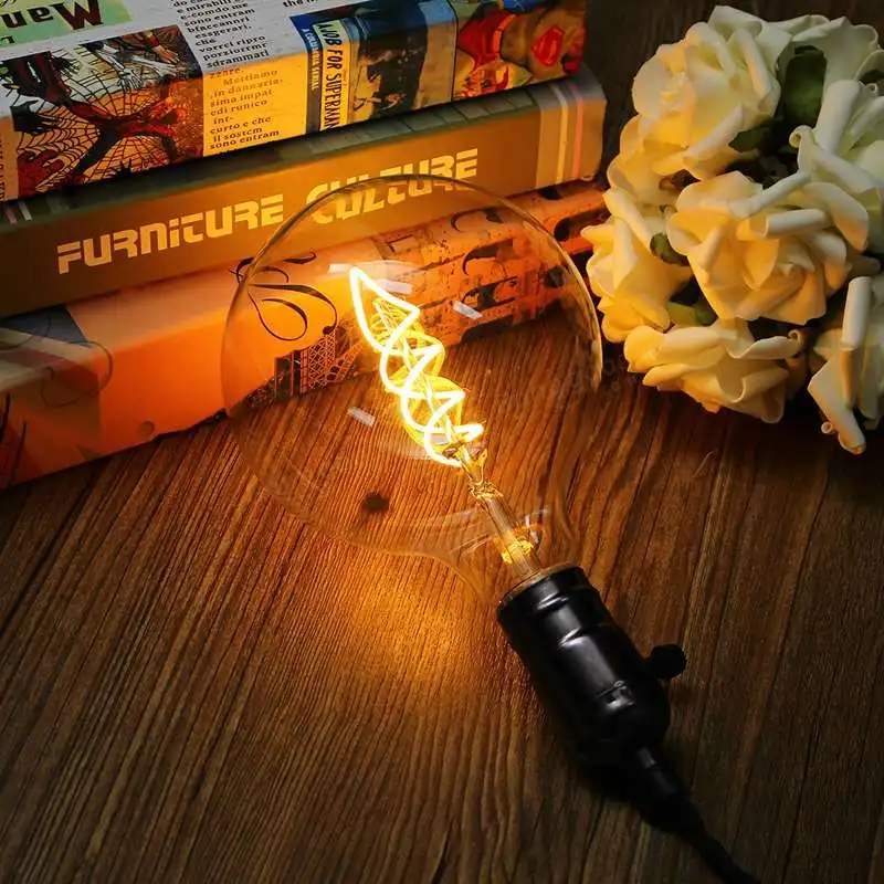  Vintage Edison Bulb LED Light E27 4W Dimmable Industrial Filament LED Lamp Retro Glass Holiday Ligh - 33048687352