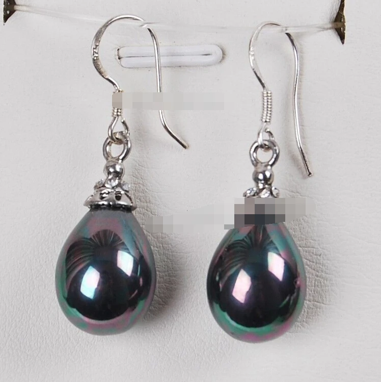 

free shippinbg 00014 3pc South Black Sea Shell Pearl Drop Beads /Dangle Earrings