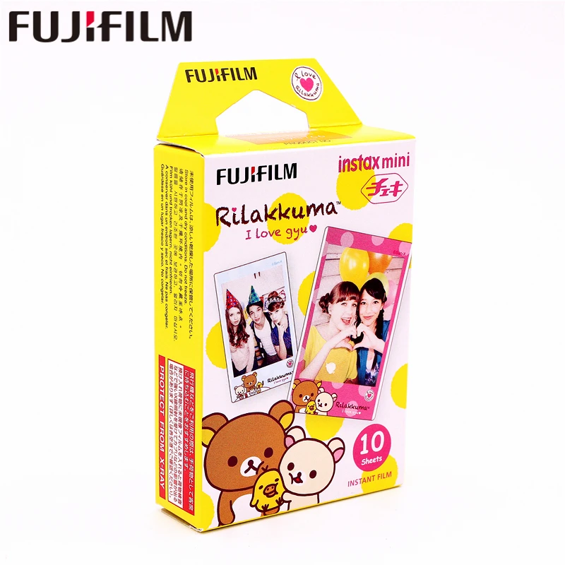 Оригинальная фотобумага Fujifilm 10 листов Instax Mini RILAKKUMA для мгновенной печати для камеры Instax Mini 8 7s 25 50s 90 9 SP-1 SP-2