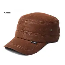 Натуральная кожа, мех, натуральная кожа, кепка, модная спортивная шапка для бега, новинка, Мужская брендовая армейская Кепка из нубука