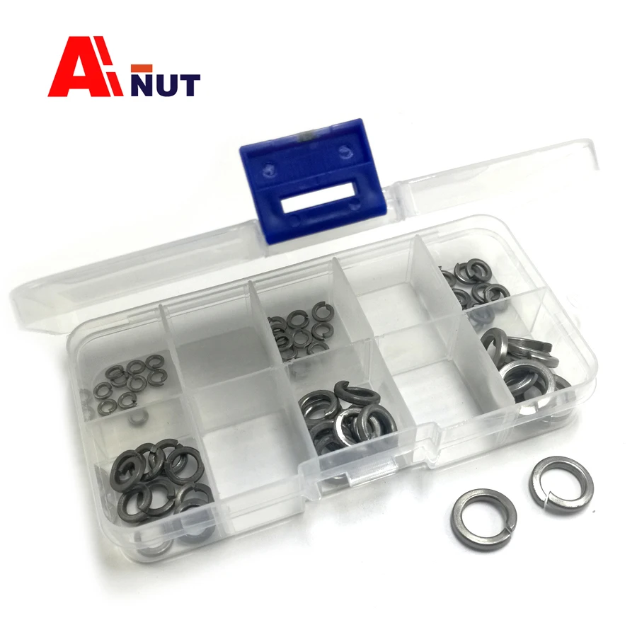 

m3-m10 kit ,60pcs titanium spring washer kit , lightweight GR2 Pure titanium spring washers , DIY Titanium Repair Parts
