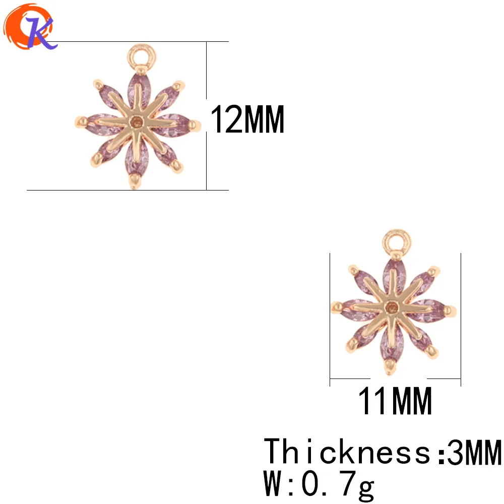 Cordial дизайн 40 шт 11*12 мм ювелирные аксессуары/шармы с фианитами стразами/diy части/Изготовление ювелирных изделий/кулон/ручная работа/застежки для сережек
