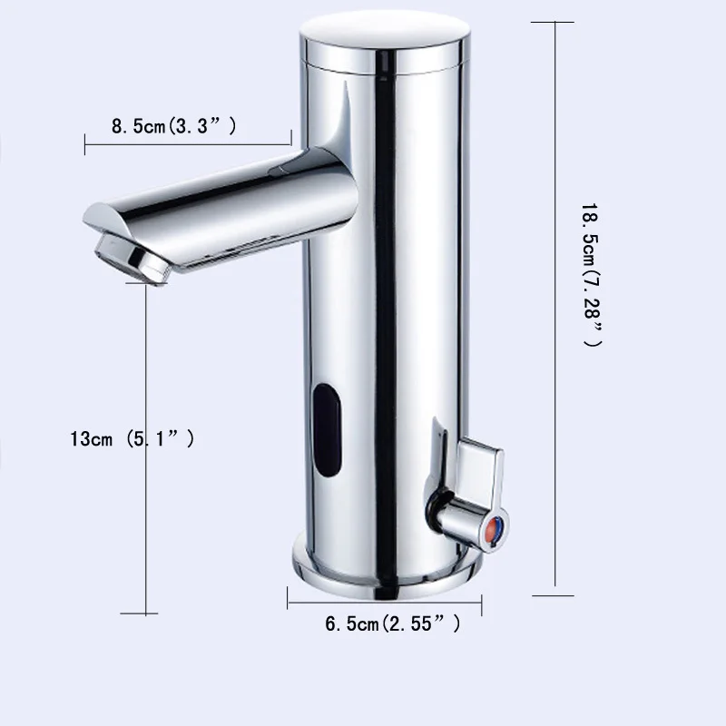 Датчик крана бассейна Раковина кран автоматический надувной Датчик Ручной сенсорный кран горячая холодная смеситель хромированная полированная раковина смеситель