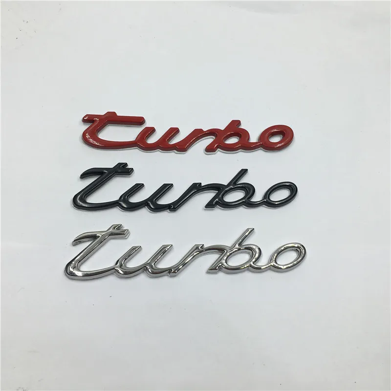 

Car 3D Metal TURBO emblem Sticker Trunk Decal for PORSCHE Cayenne macan Sport