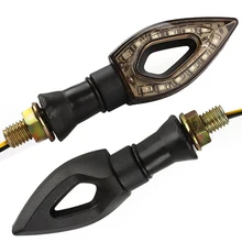 Waterproof 12 LED Motorcycle Turn Signal Amber Lights Indicator Mini for Cat Eye For Honda Suzuki