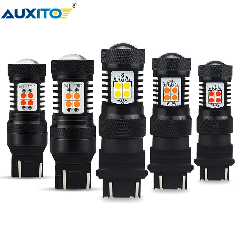 AUXITO 2x BA15S P21W 1156 светодиодный лампы W21W 7443 W21/5 Вт 7440 светодиодный указатель поворота T25 3156 3157 P27/7 Вт задний тормоз огни DRL авто светодиодные лампы