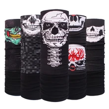 Новинка 17 цветов Спорт на открытом воздухе череп впитывающая бесшовная велосипедная маска для велоспорта головной шарф маски для лица бандана шарфы с черепом