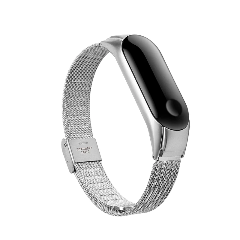 

For XIAOMI mi band 3/3 nfc Metal Strap smart wristband Replacement strap for xiaomi band 3 correa Metal bayonet adjustable size