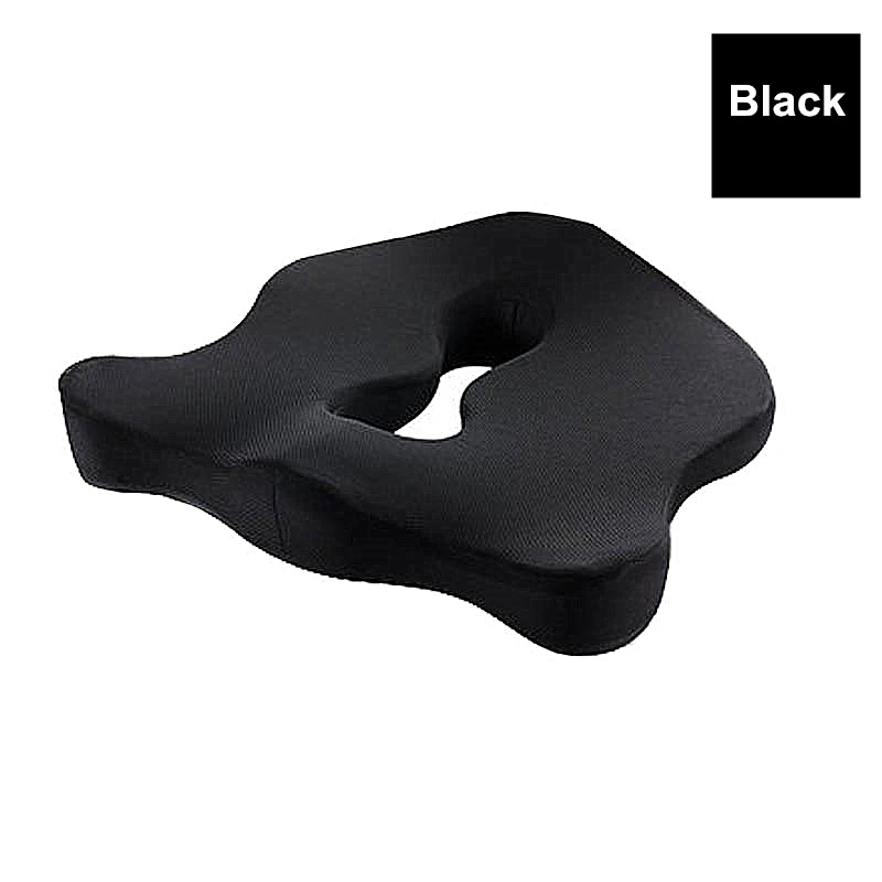 PurenLatex Memory Foam Cushion on Chair Protect Orthopedic Pillow Coccyx Cushion Pad Car Seat Mats Prevent Hemorrhoid Treat - Цвет: Black