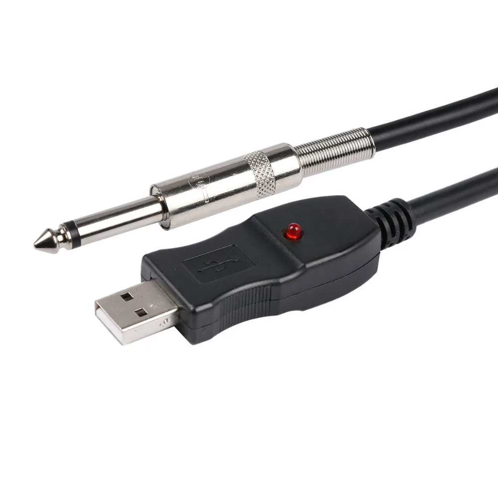 W780 3 м гитарный бас 1/4 'ƌ мм разъем к USB интерфейсу Соединительный инструмент