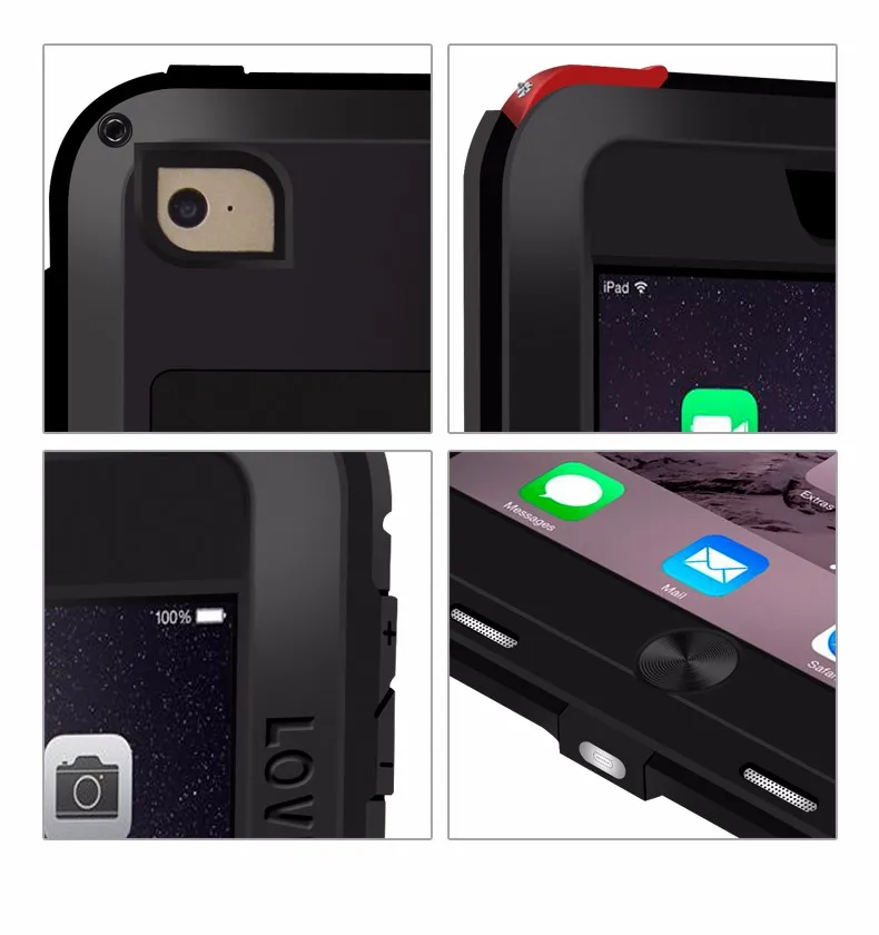 

Love Mei Armor Cover Waterproof Case for iPad 5 Air Retina Fundas Shell Housing Water/Dirt/Shock/Rain Proof for iPad Air