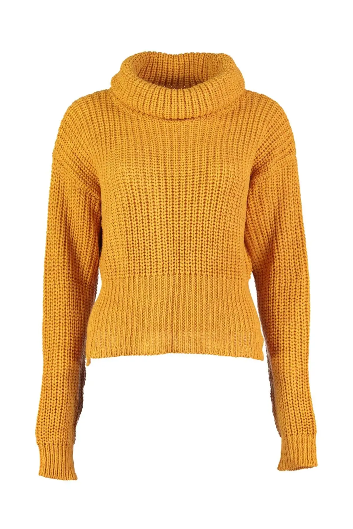 

Trendyol Winter Yellow Turtleneck Crop Sweater Sweater TWOAW20ZA0020