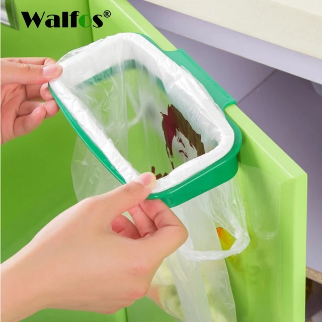 Special Price WALFOS New Hanging Kitchen Garbage Bags Rack Storage Holders Practical Cupboard Cabinet Tailgate Stand