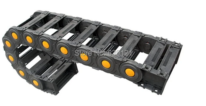 35x75mm Cable drag chain wire carrier with end connectors plastic cable drag chain for CNC Router Machine Tools 1000mm 35x75mm Cable drag chain wire carrier with end connectors plastic cable drag chain for CNC Router Machine Tools 1000mm
