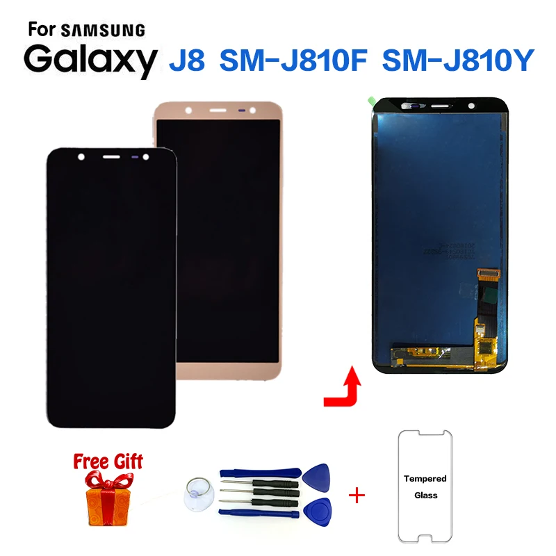 TFT для samsung Galaxy J8 J810 SM-J810F ЖК-экран Замена для samsung SM-J810Y SM-J810G