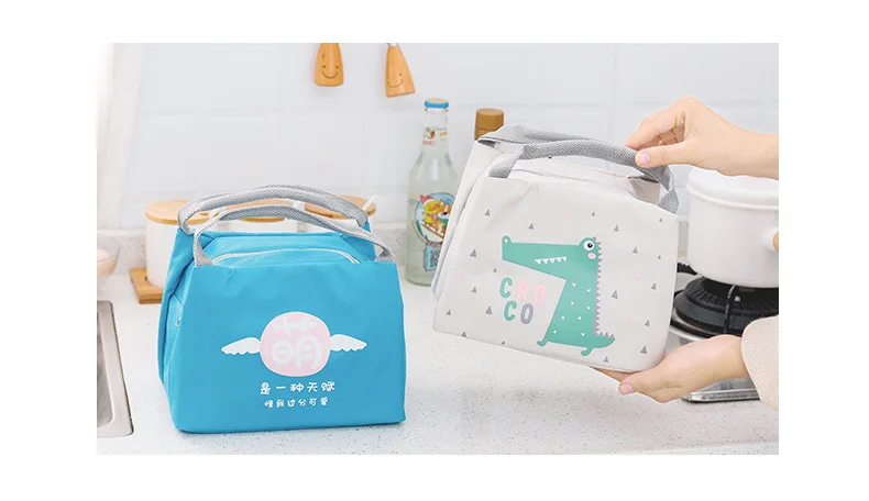 Милый на молнии портативный изолированный термохолодильник Bento Ланч-бокс сумка для пикника Сумка для хранения сумки для обеда
