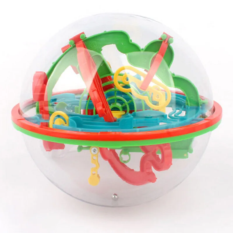 

New 100 steps 3D spherical maze ball balance logic ability training game toy educational fun balancing puzzle magic maze ball