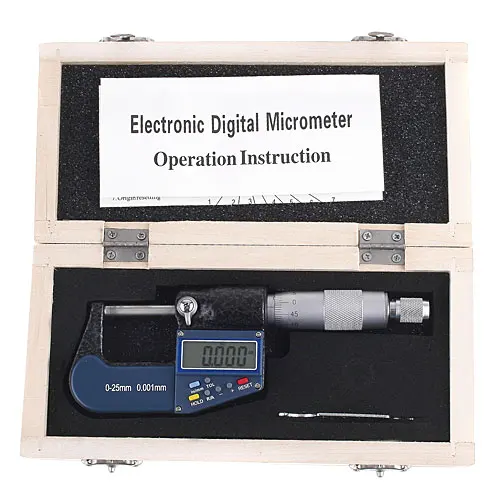 0-25 мм Цифровой штангенциркуль Профессиональный Электронный микрометр Калибр микрометра микрометр измерительные и измерительные инструменты