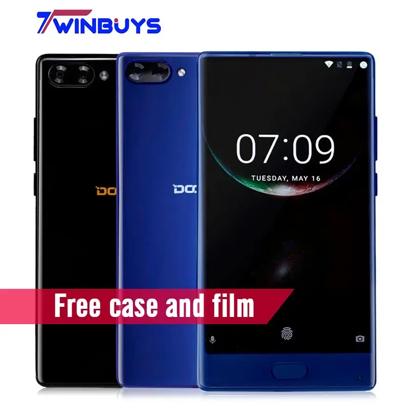 

Doogee Mix Mobile Phone Dual Rear Cam Fingerprint Bezel-less 5.5 Inch Helio P25 Octa Core 6GB RAM+64GB ROM 8MP+16MP mobile Phone