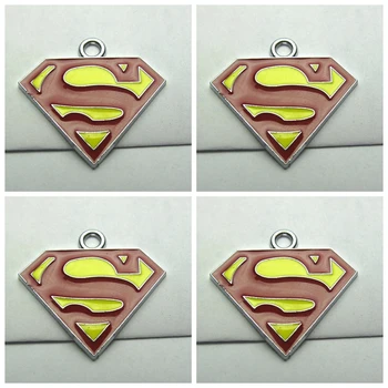 

New Classic 20 Pcs Cartoon Superman Metal Charm Pendants DIY Jewelry Making D136
