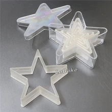 5 шт./компл.) Плоский край пятизвездные формы прозрачный ПК печенье с мастикой для резки печенья Форма для DIY домашняя кухонная утварь для выпечки