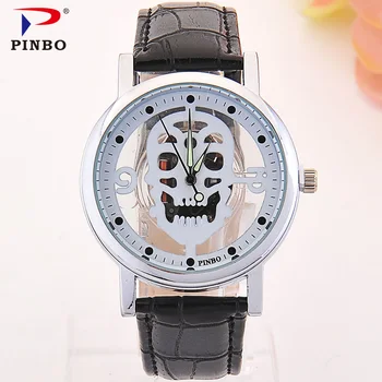

PINBO Roman Numerals Skeleton Watch Men Top Brand Luxury Hollow Wristwatch Male Clock Quartz Watch Quartz Watch Reloj Hombre P20