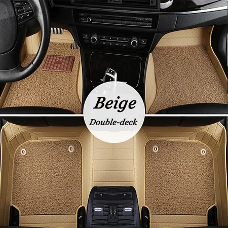 Beige and Beige Новые Роскошные Пользовательские Автомобильные Коврики для Kia rio 3 Kia Soul Sportage 2011 sorento cerato k3 Оптима водонепроницаемый автомобильные аксессуары - Название цвета: Beige and Beige