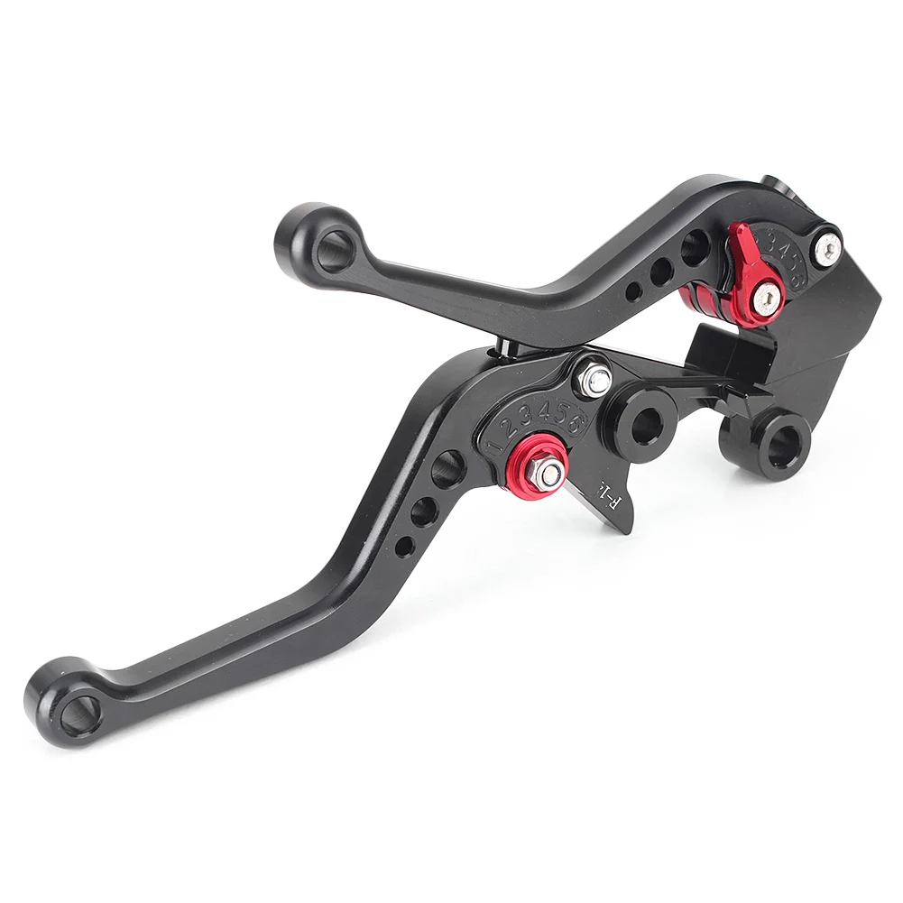 CNC Motorbike Short Adjustable Brake Clutch Levers For Kawasaki Ninja ZX6R ZX636R ZX6RR Z1000 ZX12R ZZR600 ZX9R Motorcycle Spare Parts Accessories Aluminum Alloy, Aftermarket
