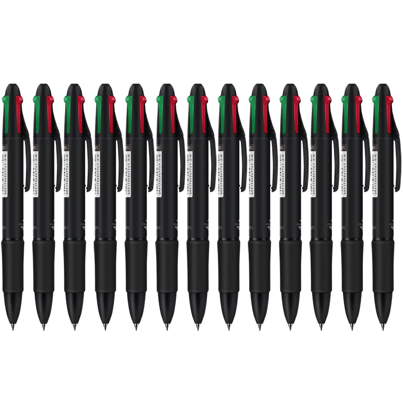 2 шт./лот разноцветная ручка 4 в 1 цветная Выдвижная шариковая ручка, многофункциональная ручка,(0,7 мм