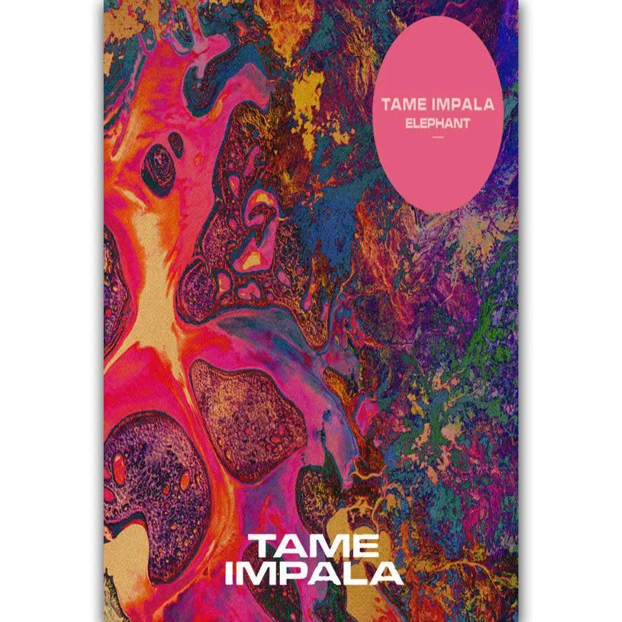 Новинка психоделическая музыкальная группа Tame Impala 4 шелка художественный плакат