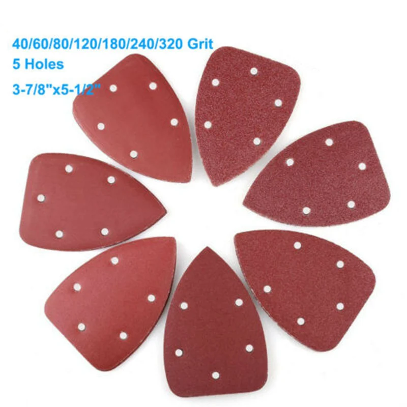 

Quality 70pcs 14cm Triangular Sandpaper (40/60/80/120/180/240 10PCS/EACH) Home Garden Supplies