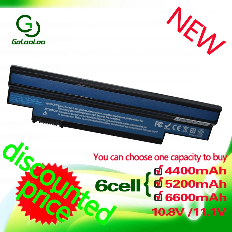 Golooloo Батарея для acer Aspire one 253H 532h 532G AO532h для eMachines 350 eM350 NAV51 NAV50 UM09H31 UM09H41 UM09G31 UM09H75