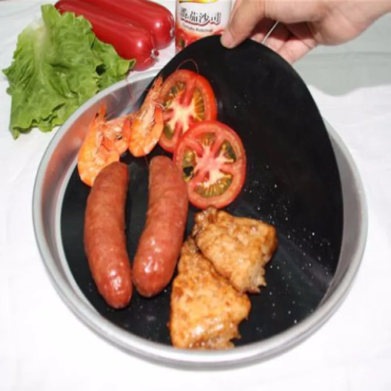 

Facemile 5PCS/lot Round BBQ Grill Mats Teflon Non-stick Mat Pan Fry Liner Sheet Cooking Wok Sheet Pad for Kitchen 24cm