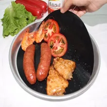 Facemile 5PCS/lot Round BBQ Grill Mats Teflon Non-stick Mat Pan Fry Liner Sheet Cooking Wok Sheet Pad for Kitchen 24cm