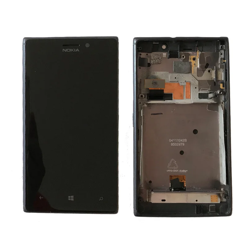 Цена Оригинальный Для Nokia Lumia 925 ЖК дисплей с кодирующий преобразователь сенсорного экрана в сборе с рамкой Бесплатная доставка