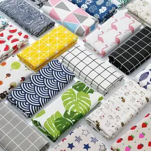 100 см X 150 см хлопок и лен с принтом Ткань Скатерть «сделай сам» Лоскутная работа из ткани, шитье ручной работы кукольная одежда ткань для штор