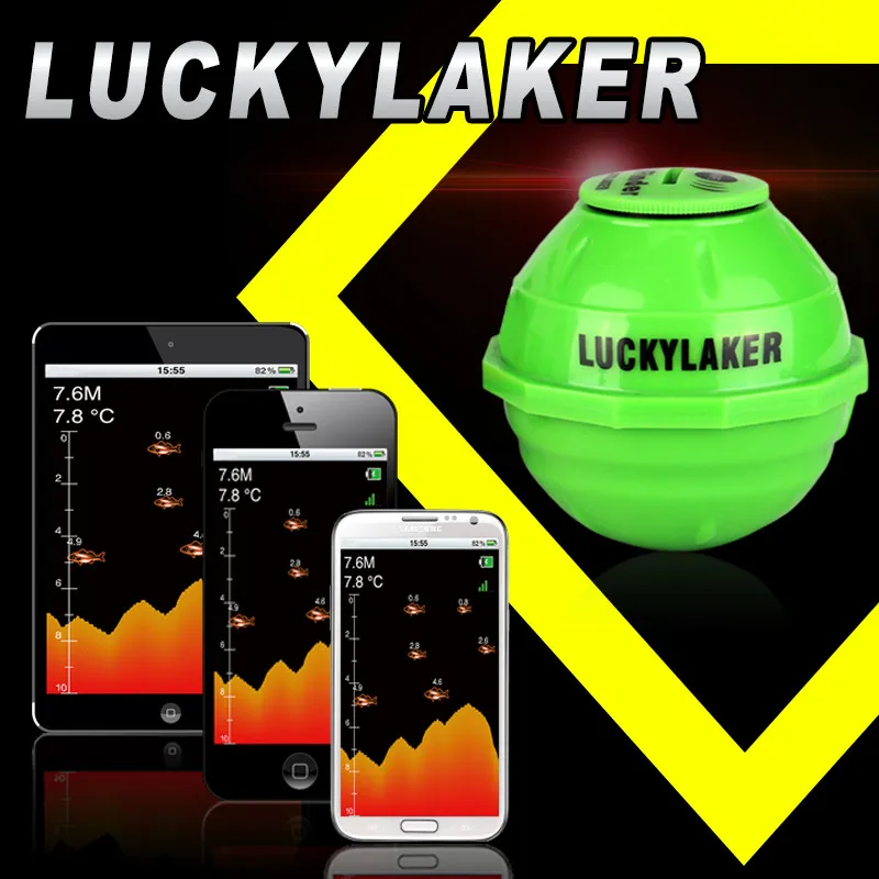 Lucky اللاسلكية Wifi صياد السمك FF916 سونار صدى أسلم 50 M/130ft سمك البحر كشف مكتشف اللاسلكية صدى أسلم لالروبوت IOS