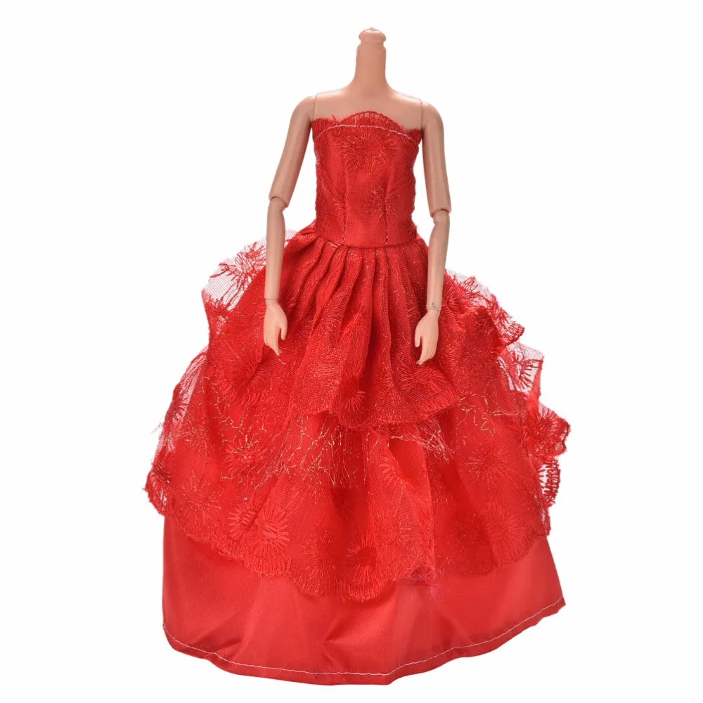 Много очаровательных летних вечеринок свадебное платье для Барби ручной работы Многослойные кукольные Платья принцессы платье кукольный домик костюм одежда