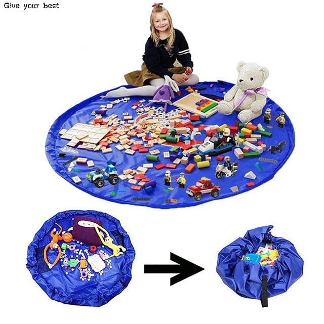 Us 8 1 Multi Size Kids Toy Storage Bag And Play Mat Lego Toys Organizer Bin Box Practical Bags Wardrobe In From Home