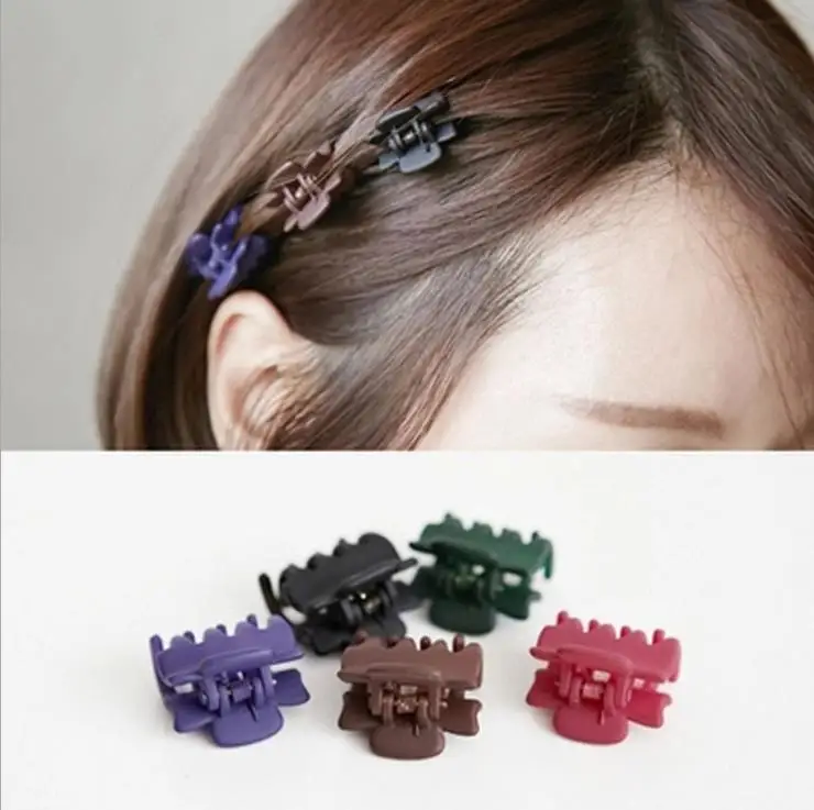

5 pcs/ pack Women Girls Scrub multicolor Color Plastic Mini Crab claw clip Hairpin Claws Hair Clamp child Headwear accessories