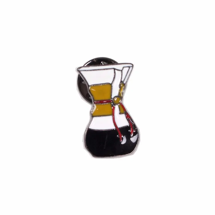 Я люблю кофе! Ручной Дырокол горшок AeroPress Chemex фильтр чаша кофе эмалированные булавки рубашка мешок шляпа украшение кофе любителей подарок - Окраска металла: 3