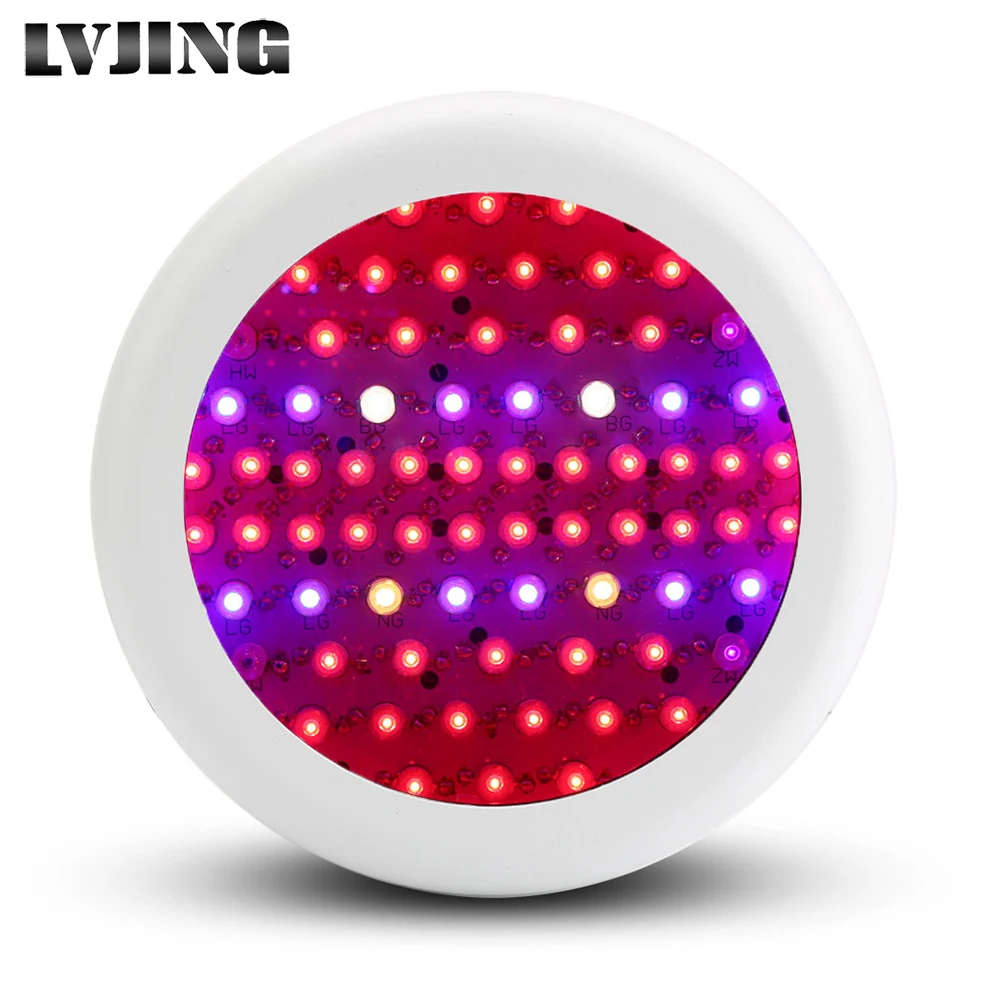 

Full Spectrum MINI UFO High Power AC85~265V 216W 52Red+12Blue+2warm white+2white+2IR+2UV LED Grow Lights for Hydroponics Flowers