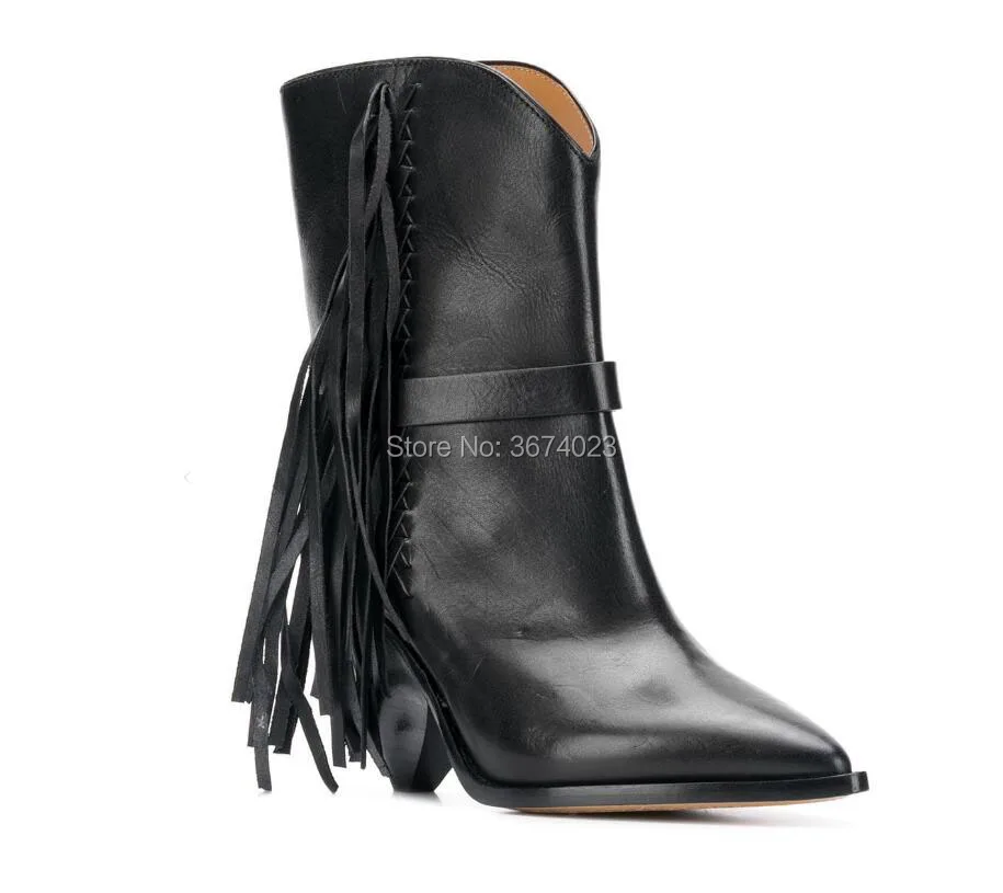 ankle cowboy boots black